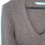 Maurice's  L Ribbed V-Neck Pullover Sweater in Brown Photo 4