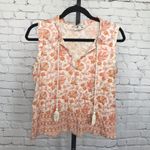 Lucky Brand Woodblock Floral Tie Front Tank Top Photo 1