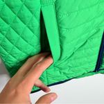 Talbots Green Navy Quilted Vest Zip Pockets Small Full Zip Lightweight Winter Photo 4