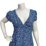 Princess Polly Women's Blue White Floral V-Neck Mini Dress size 6 Photo 5