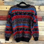 Western Connection Multi Color Eyelash‎ Sweater Size Small Black Photo 1
