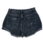 Free People  We the Free Twenty Eight Distressed Black Denim Cutoff Shorts sz 28 Photo 2