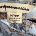 American Eagle Light Blue Floral Paisley Print Semi Sheer Babydoll Blouse Size M Photo 3