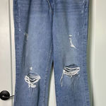 Vervet Flying Monkey 90s High-Rise Straight Rigid Mom Jeans Asymmetrical Waist Distress Photo 0