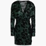 Nike NWT Maje Green & Black Riletie Sequin Mini Deep-V Cocktail Dress Sz Small Photo 4