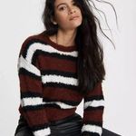 Rag and Bone Robyn Striped Pullover Knit Sweater Black Red Womens Size XXS Photo 0