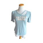 American Eagle Womens Outfitters Distressed Do Your Thing Graphic Tee Shirt - S Photo 1