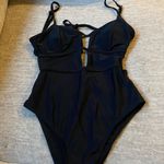 Cupshe Women's One Piece Swimsuit Scoop Neck Adjustable Straps Cutout Back Self Tie Bathing Suit Photo 5