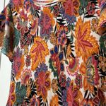 90 Clothing Comp Floral Dress Women's XL Lined Ruching Knee Length Trendy Work # Photo 2