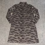 Tuckernuck Ellie Striped Mock Neck Knit Dress Tiger Small Brown Photo 1