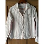 Lola River Pink / White striped Button Down Shirt 100% Cotton Women’s size XS Photo 3