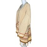 Storybook Knits Sweater Womens 1X Tan Southwestern Wrap Cardigan Fringe Neutral Size XL Photo 1