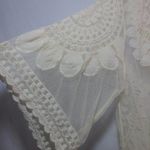 En Crême EN CREME Beige Sunflower Lace Sheer Mesh Festival Kaftan Coverup Size XS Photo 3