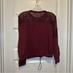 No Boundaries  Maroon Mesh Accent Cropped Sweatshirt Top size XL Photo 7