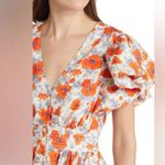 Chelsea28  Ruffle Sleeve Button-Up Linen Blend Dress in Ivory Lenora Floral Photo 2