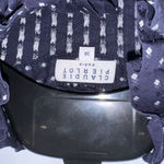 Claudie Pierlot navy polka Swiss dot button down shirt size 6 Blue Photo 2