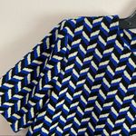 ZARA  Blue Geometric Plaid Shift Dress Size S Minimalist Retro Mod Print Chic Photo 2