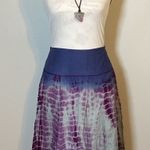 MIX NOUVEAU LADIES LINED TIE DYE FLARED BOHO PEASANT GYPSY SKIRT Sz MED.… Purple Photo 0