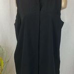 Athleta Black Button Up Sleeveless Tunic Shirt Top L Photo 1