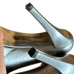 Stuart Weitzman Leather Silver Metallic Peep-Toe Heels – Size 7 Made is Spain Photo 13