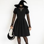 LuLaRoe  Amelia Dress Tonal Paisley‎ Print Black Neutral Minimalist Size Small Photo 1