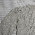 Crown & Ivy  ivory cable knit sweater sz large Photo 5