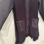 Nic+Zoe  Catalyst Textured Puffy Fringe Coat in Night Shade M Photo 2