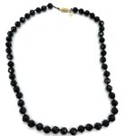 Les Bernard Vintage Crystal Necklace Black Photo 2