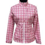 Stormpack Passion Plaid Waterproof Windbreaker Jacket XS Pink White NWT Photo 0