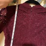 Lulu’s Wine Lace and Chiffon Mini Dress Size XS Photo 5