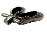 Vintage Sterling Silver Ballet Pointe Shoes Pendant Large 15g 1.25 Inch Photo 4