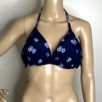 Aerie  Blue Floral Triangle Bikini Top Photo 0