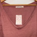 Free People  tunic oh bloom pink small dusty rose comin in hot shirt raw hem NEW Photo 2