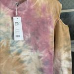 525 America  Tie-Dye Sweatshirt in Pink, Tan, and Cream Photo 3