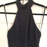 Vintage City Studio Black and Silver Glitter High Neck Mini Dress Size S Photo 0