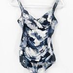 One Piece MagicSuit Floral Print Sweetheart Draped Slimming Swimsuit Size 10 Photo 0
