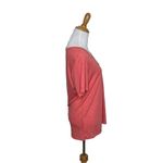Faded Glory  Coral Pink T-shirt V-Neck Short Sleeve Salmon Size L Lg 12-14 Womens Photo 3