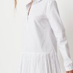 Missguided White Poplin Pleated Hem Dress  Photo 1