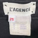 L'Agence Women Margot High Rise Skinny Jeans Silver Glitter Coated Black Size 25 Photo 5