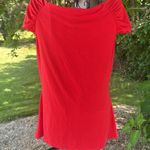 White House | Black Market White House, black market, red, semi capped sleeve button detail blouse Photo 2