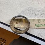 Chunky Black Bangle Bracelet Gold Tone Hinged Statement Cuff Photo 6