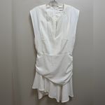 Ba&sh Jess Dress Asymmetrical Draped Ecru White Size M Photo 2