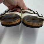 Birkenstock Sandals Womens 38 (7) White Ibiza Birko Flor Slip On Slide Shoes Photo 2