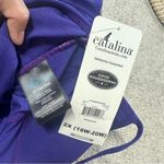Catalina NWT  Women’s Racer Back Tank One-Piece Swimsuit in Purple Plus Size 2X Photo 9