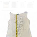 Ralph Lauren White Ribbed Lace Detail Tank Top Photo 2
