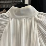 Nasty Gal White Pleated Chiffon Dress Photo 4