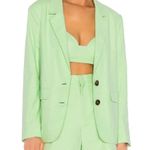 Camila Coelho  Linen Blend Mint Green Adam Blazer Size S Photo 0