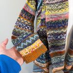 Figwood Multicolor Striped Open Front Waterfall Cardigan Sweater Mohair Blend Blue Size undefined Photo 3