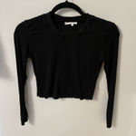 We Wore What  Black Cropped Longsleeve  Photo 0