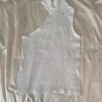 Suzette Collection White Ribbed Halter Cut Out Tank Top O/S NEW. Photo 3